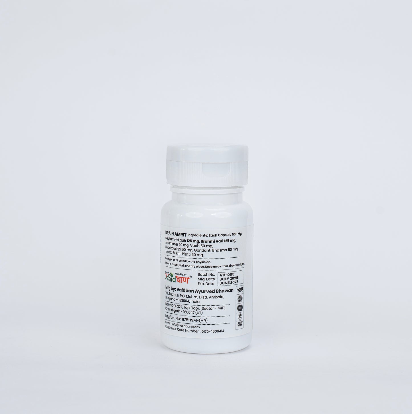 Vaidban Brain Amrit Capsule – Double Strength Formula