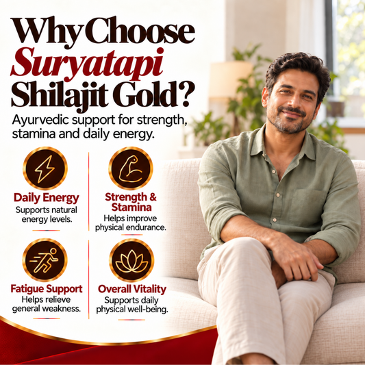 Vaidban Suryatapi Shilajit Gold Capsules – Ayurvedic Formula for Strength, Stamina, Power, Vitality & Performance