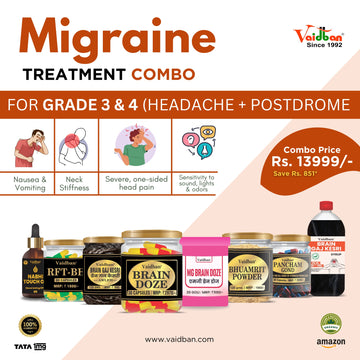 Vaidban Migraine Treatment Combo for Grade 3 & 4 (Headache + Postdrome)