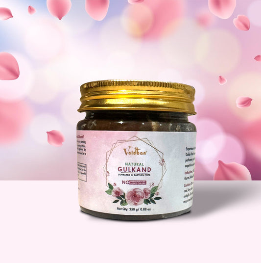 Vaidban Natural Gulkand – Sunbaked in Earthen Pots (250g)
