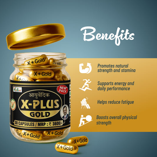 Vaidban X Plus Gold capsules product information panel