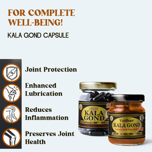 Kala Gond Cream + Kala Gond Capsule Combo Pack- Joint Pain Relief