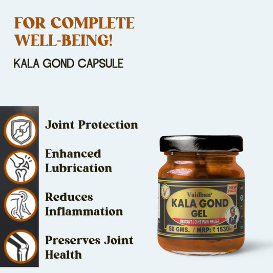 Vaidban Kala Gond Gel (50gm) | Relief from Joint Pain