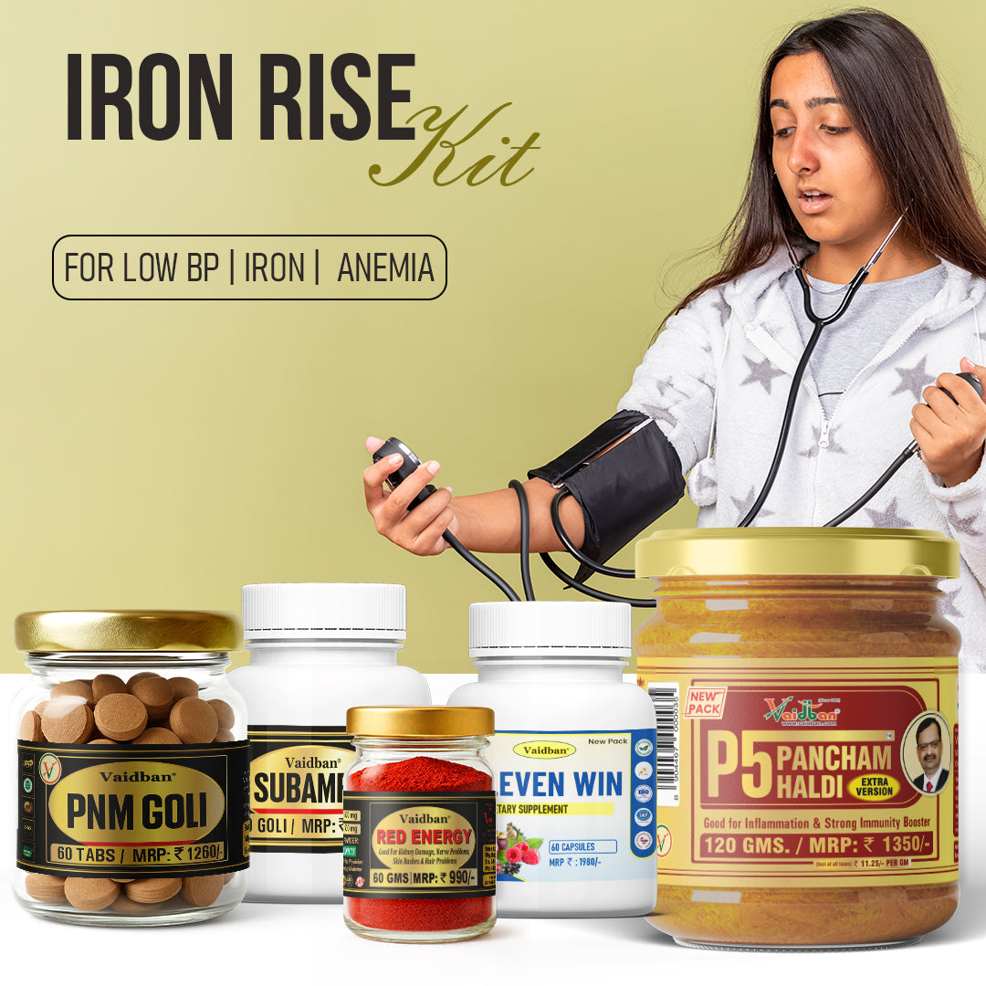 Iron Rise Kit - Complete Anemia & Low BP Support Combo