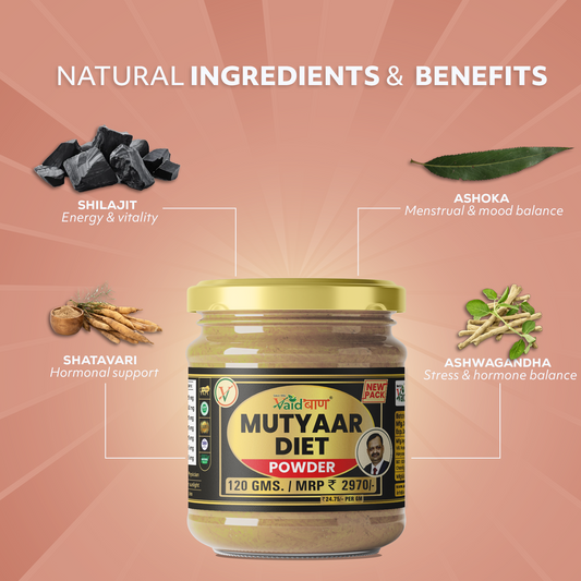 Vaidban Mutyaar Diet Powder - Specialized Herbal Blend for Women's Health and Wellness