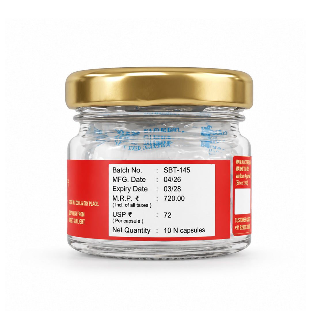 Vaidban Sea Buckthorn Oil Capsules – Rich in Omega Fatty Acids
