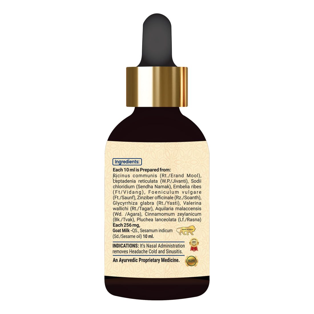 Vardhan Sinoamrit Oil - 30ml Ayurvedic Remedy for Sinusitis and Allergies