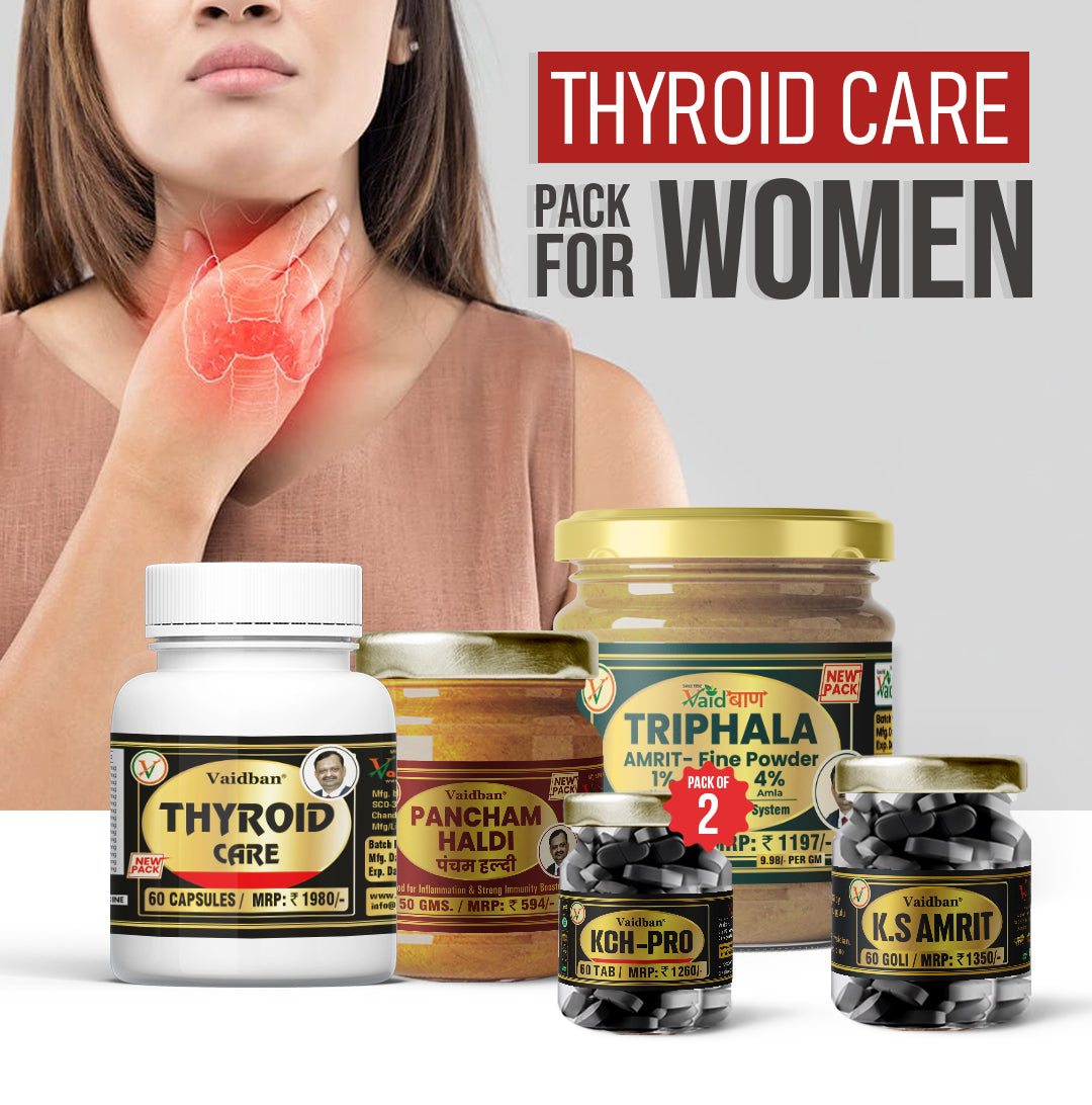 Vaidban Thyroid Care Pack for Women – Natural Solution for Thyroid Health