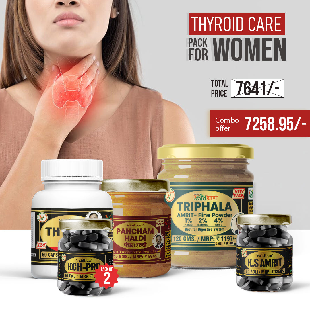 Vaidban Thyroid Care Pack for Women – Natural Solution for Thyroid Health