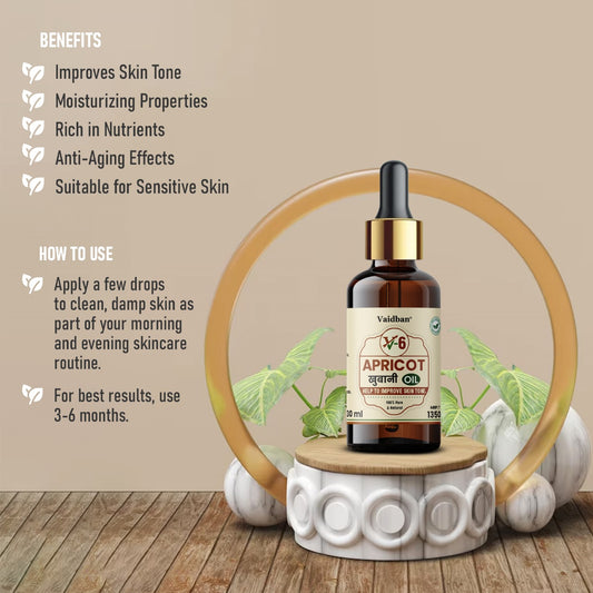 Vaidban Apricot Oil (30Ml) – Your Secret to Brighter, Healthier Skin