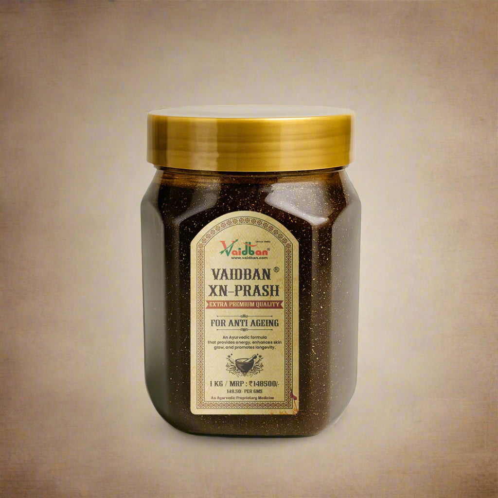 Vaidban XN-Prash Gold – Extra Premium Chyawanprash with Pure Gold Leaf for Anti-Ageing Excellence