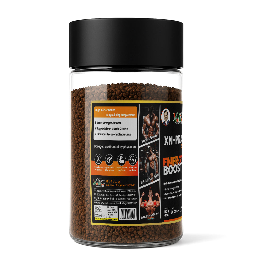 Vaidban XN-Prash granules, product information panel