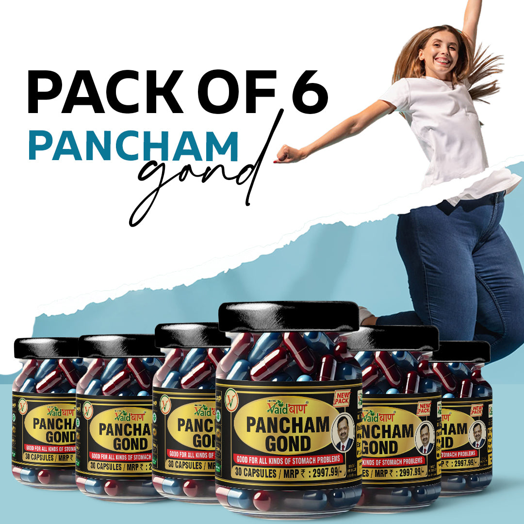 Pack of 6 Pancham Gond - Complete Digestive Health Combo
