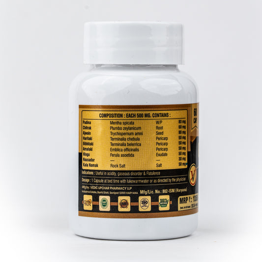Vaidban Gas Fit Capsule (Gasrid Capsule) – Acidity, Gas & Flatulence Relief
