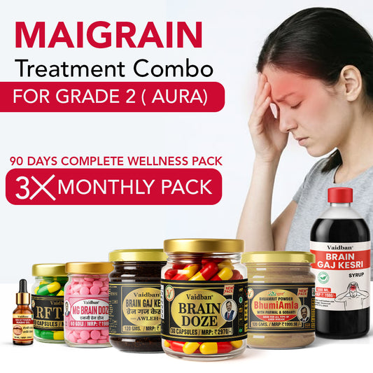 Vaidban Migraine Treatment Combo for Grade 2 (Aura)