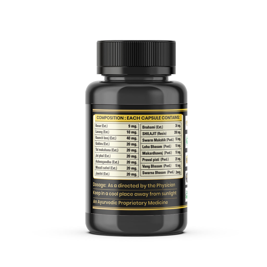 Vaidban Suryatapi Shilajit Gold - 100% Ayurvedic | for Strength, Stamina and Power