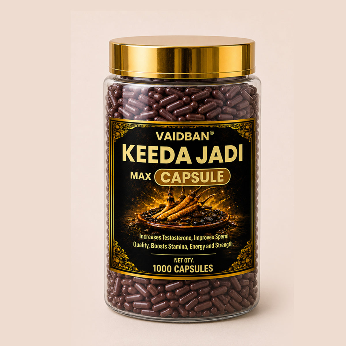 Vaidban Lazab Keeda Jadi Max, 1000 capsule bulk pack