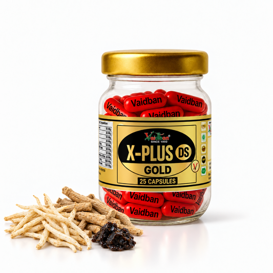Vaidban X-Plus DS Gold Capsules – Double-Strength Formula for Men's Strength, Stamina, Vitality & Performance
