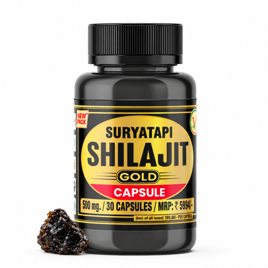 Vaidban Suryatapi Shilajit Gold Capsules – Ayurvedic Formula for Strength, Stamina, Power, Vitality & Performance