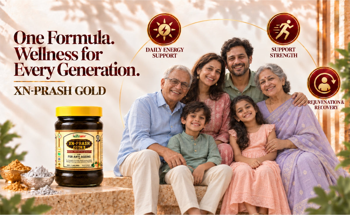 Vaidban XN-Prash Gold – Premium Chyawanprash with Gold Leaf for Energy, Stamina, Vitality & Anti-Ageing