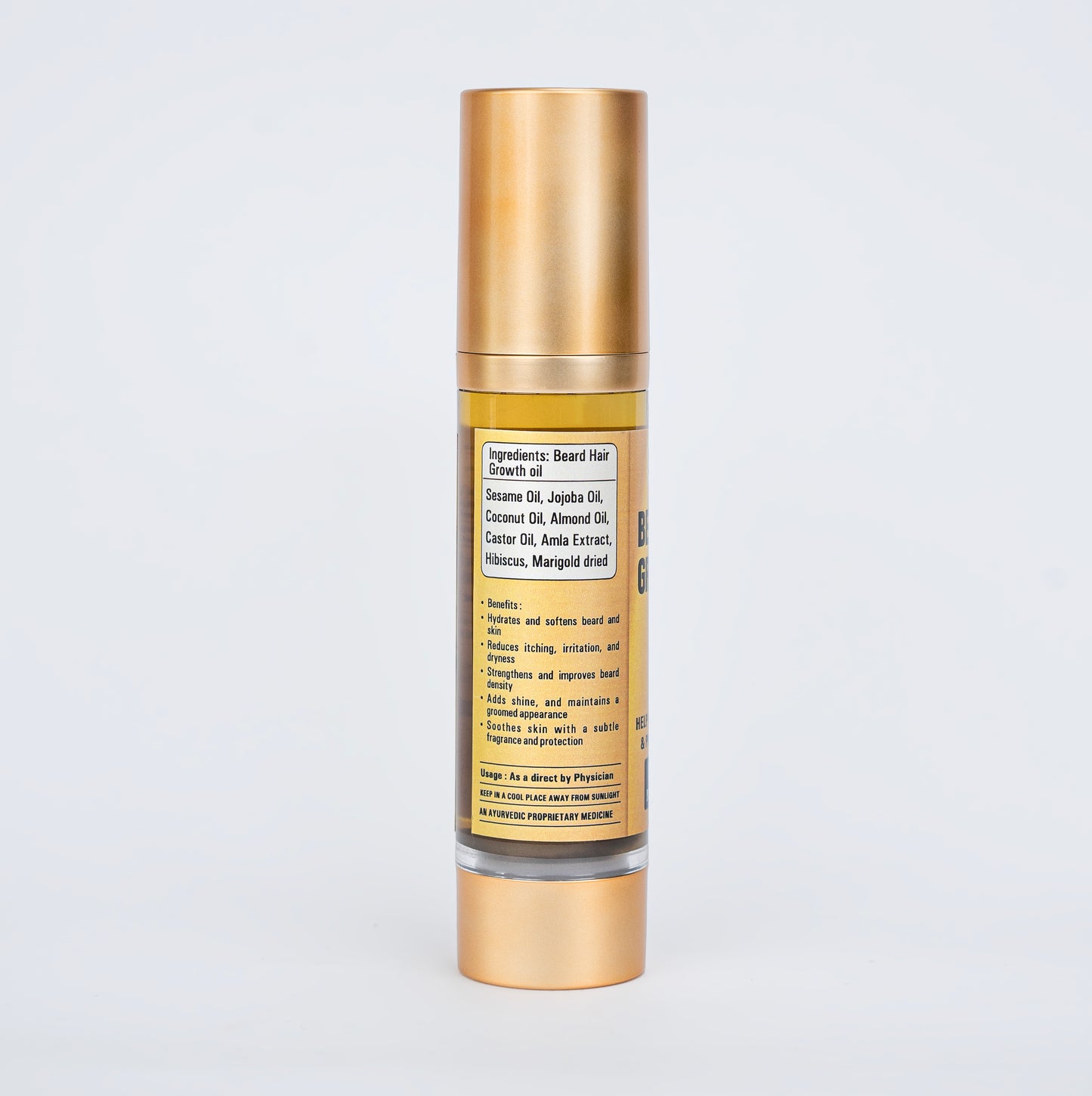 Vaidban Beard Hair Growth Oil – Helps Beard Growth & Prevents Dryness