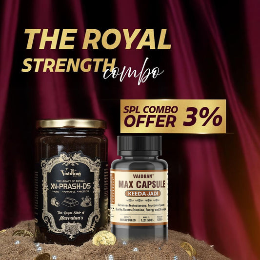 Vaidban Royal Strength combo with XN-Prash-DS 1 kg and Lazab Keeda Jadi capsules