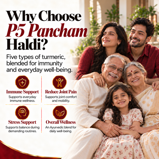 Vaidban P5 Pancham Haldi – 5 Types of Haldi in One Ayurvedic Formula for Immunity, Inflammation Support & Daily Wellness