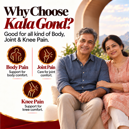 Vaidban Kala Gond Capsules – Ayurvedic Joint & Knee Pain Relief Formula for Stiffness, Joint Comfort & Better Mobility