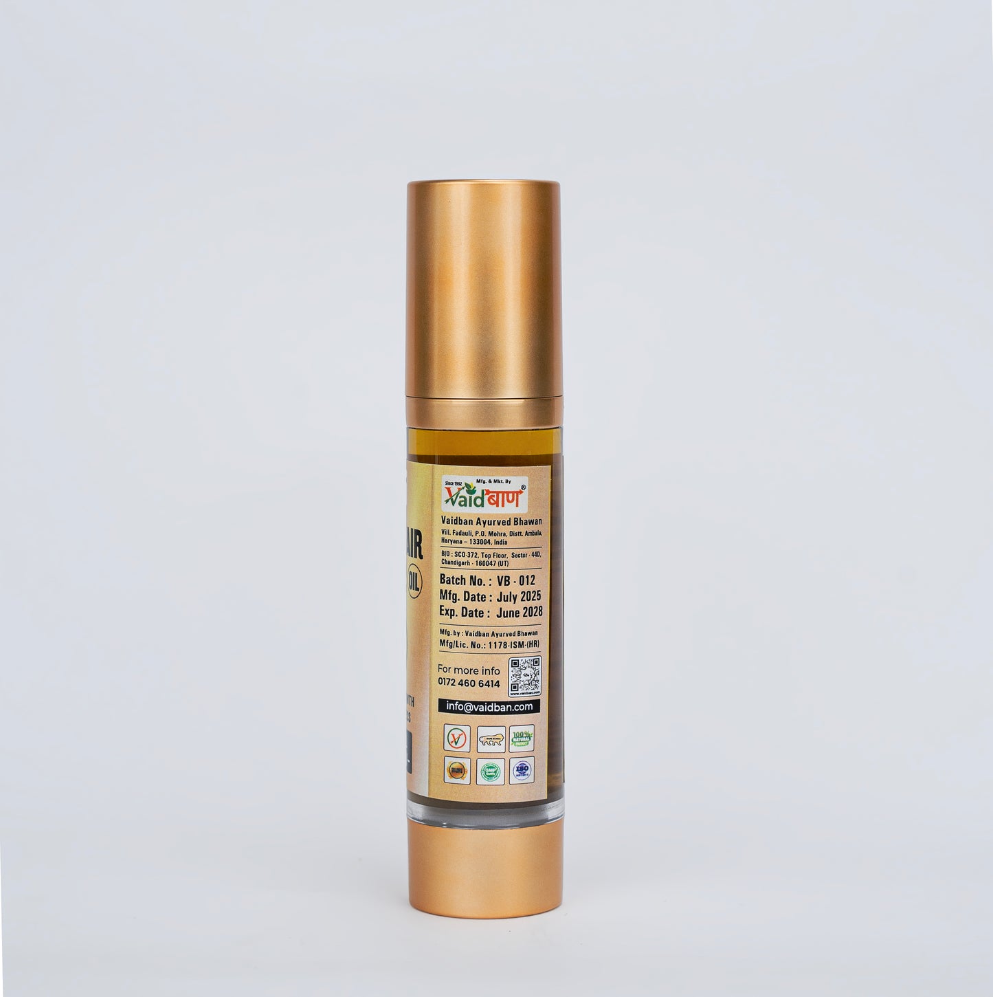 Vaidban Beard Hair Growth Oil – Helps Beard Growth & Prevents Dryness