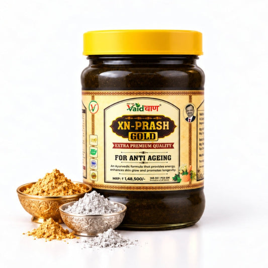 Vaidban XN-Prash Gold – Extra Premium Chyawanprash with Pure Gold Leaf for Anti-Ageing Excellence
