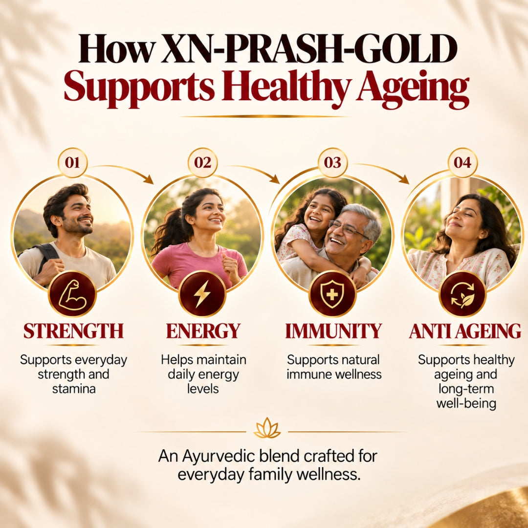 Vaidban XN-Prash Gold – Premium Chyawanprash with Gold Leaf for Energy, Stamina, Vitality & Anti-Ageing