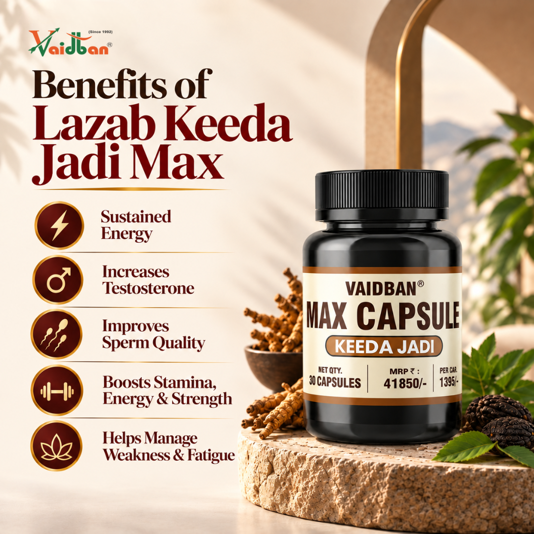 Keeda Jadi Max Capsules - Men's Wellness Formula for Stamina, Vitality & Performance