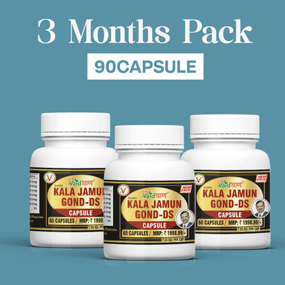 Vaidban Kala Jamun Gond-DS Capsules (Pack of 60 Capsule) - Natural Support for Sugar Management