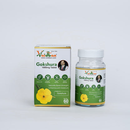 Vaidban Gokshura Tablets – Natural Stamina & Energy Booster (1000mg, 60 Tabs)
