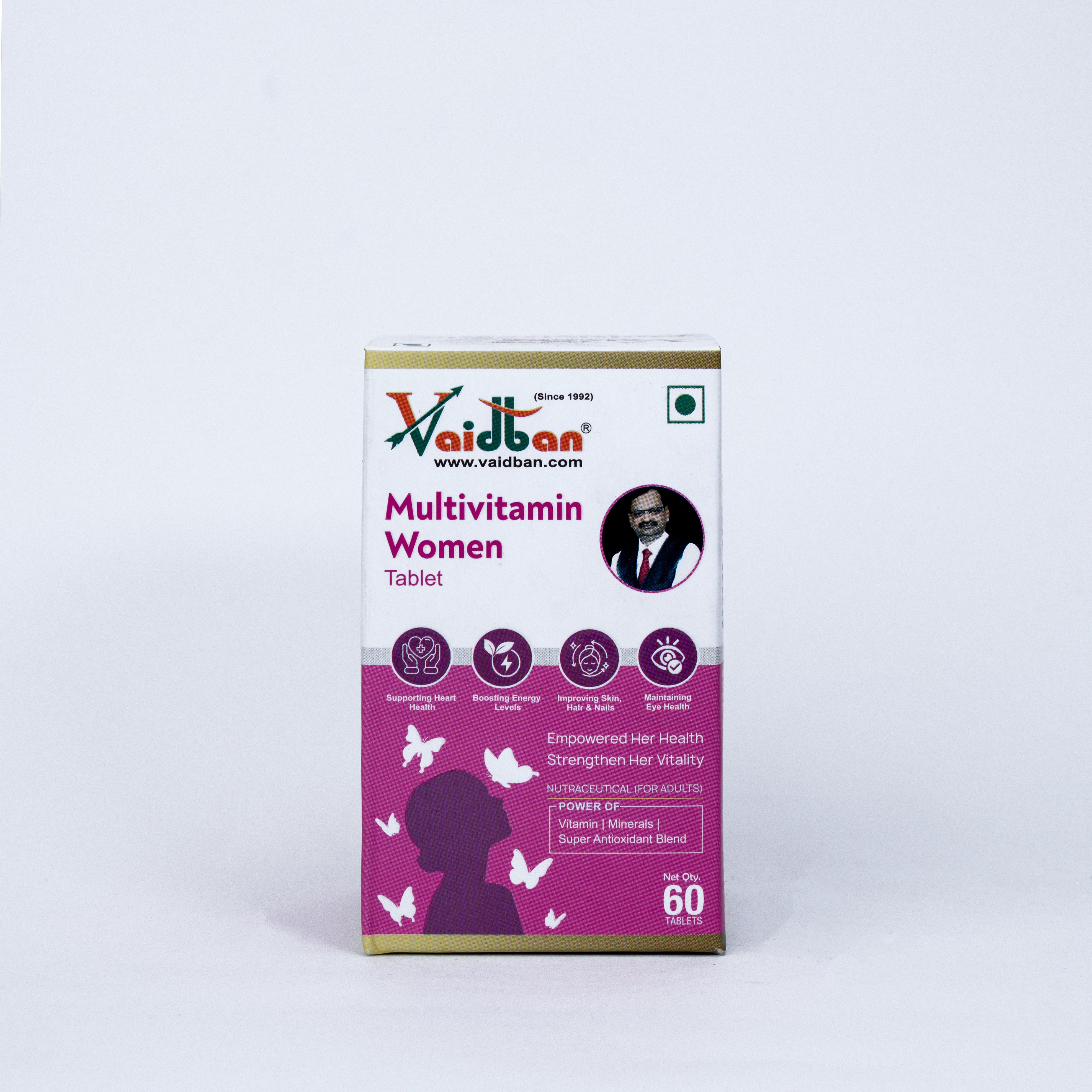 Vaidban Multivitamin Women Tablets – Complete Daily Nutrition for Women's Health & Vitality (60 Tabs)