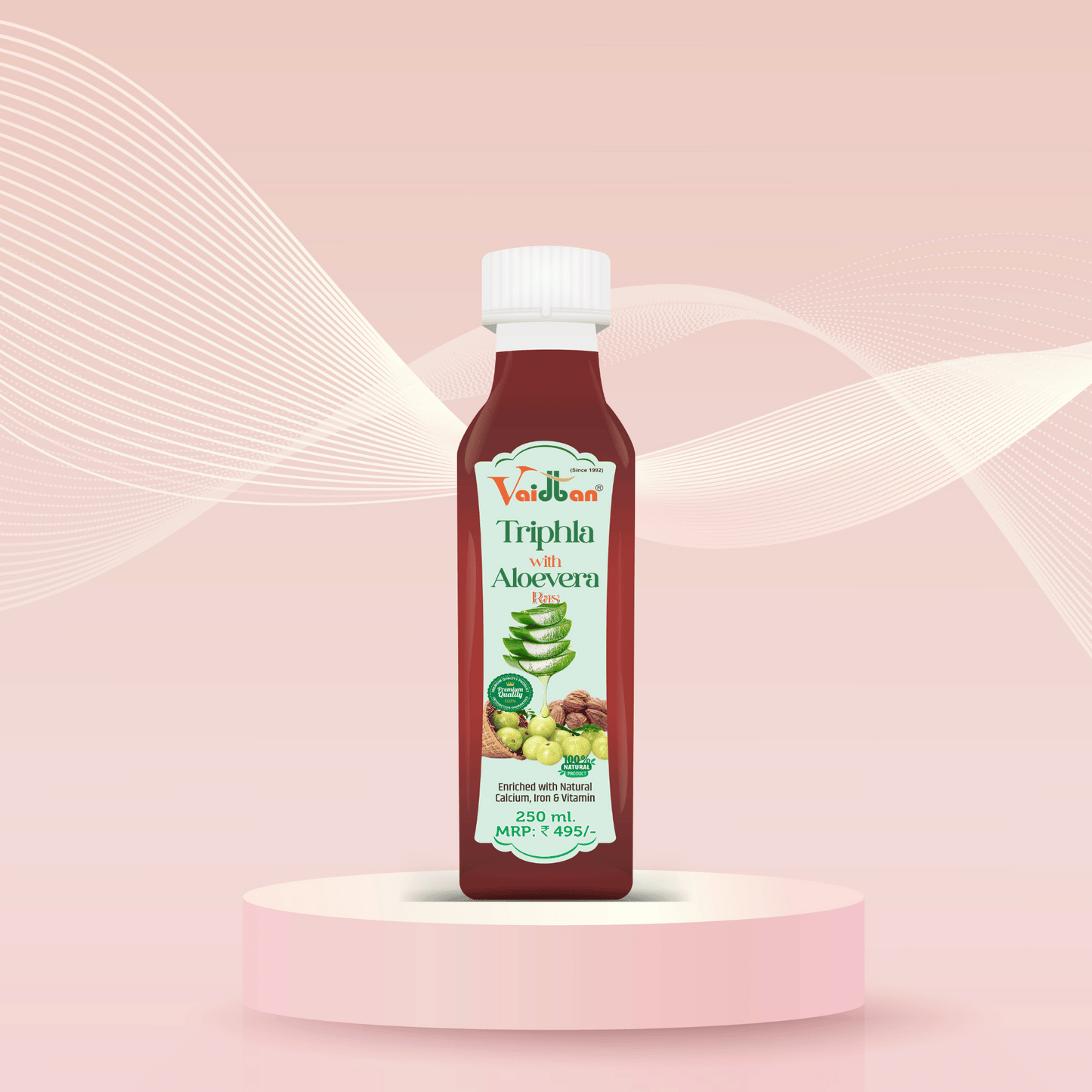 Vaidban Triphala with Aloevera Ras (Juice) - 250 Ml: A Natural and Healthy Drink for Improved Digestion, Boosted Immunity, and Weight Loss