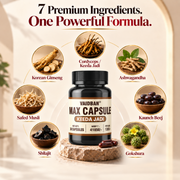 Keeda Jadi Max Capsules - Men's Wellness Formula for Stamina, Vitality & Performance