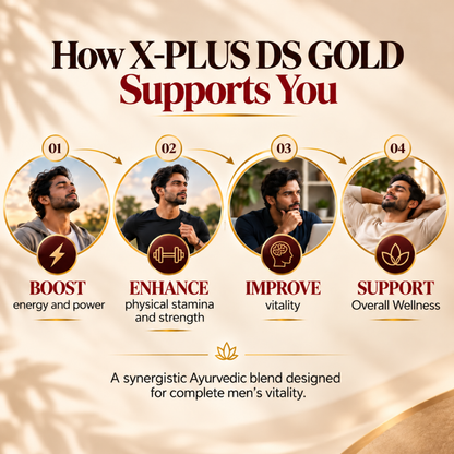 Vaidban X-Plus DS Gold Capsules – Double-Strength Formula for Men's Strength, Stamina, Vitality & Performance