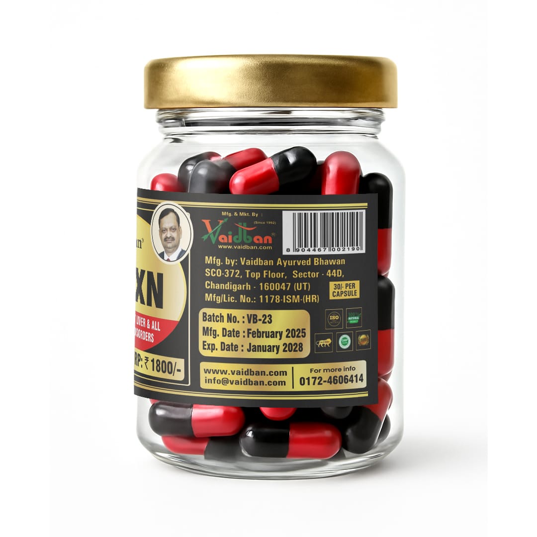 Vaidban LIV-XN Capsules - Advanced Liver Support Supplement for Fatty Liver, Natural Liver Health & Detox, Herbal Formula for Overall Liver Care