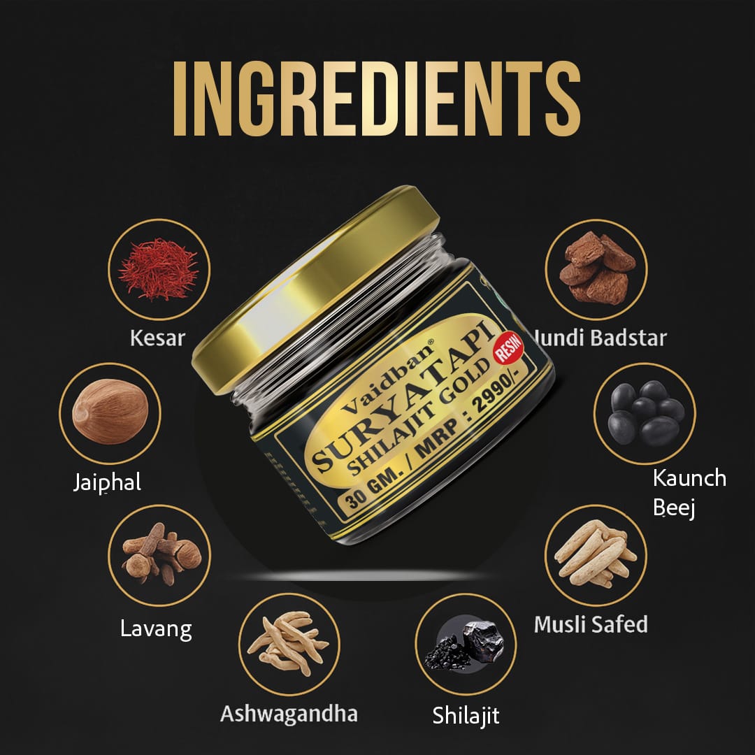 Vaidban Suryatapi Shilajit Gold Resin - 30 gm