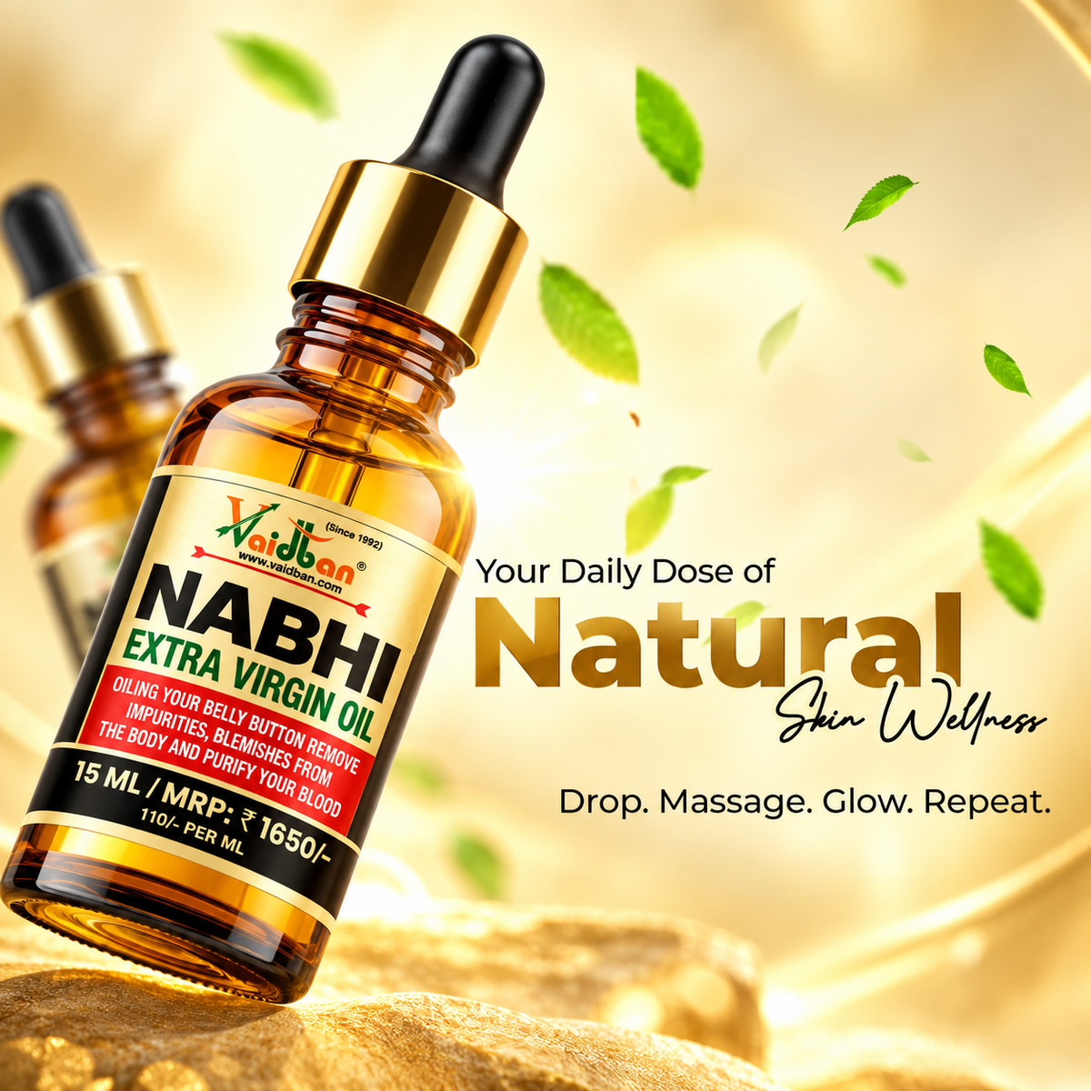 Nabhi Extra Virgin Ayurvedic Relief oil Belly Button Oil - 15 ML