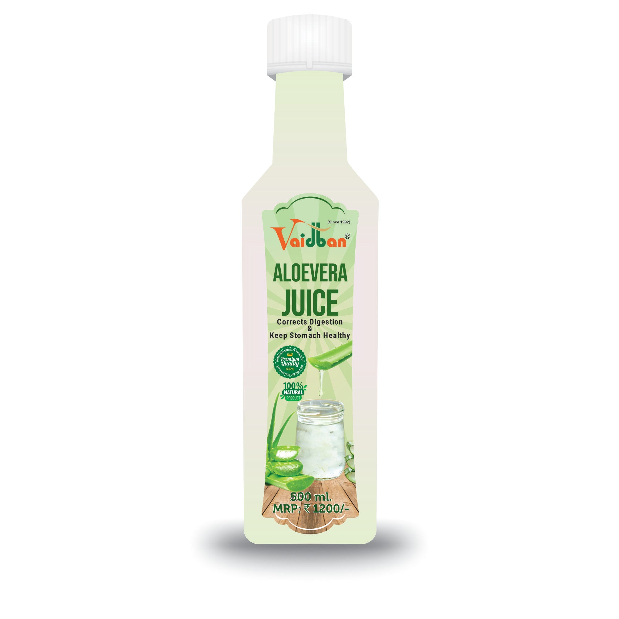 Vaidban Aloe Vera Juice - 500ml | Improves Digestion