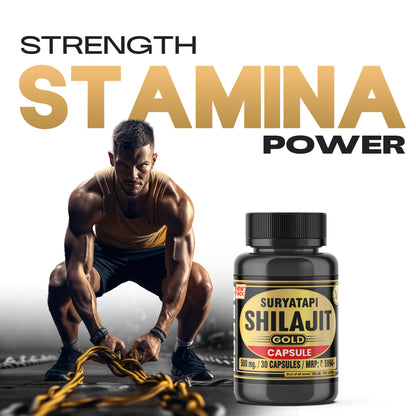 Vaidban Suryatapi Shilajit Gold - 100% Ayurvedic | for Strength, Stamina and Power