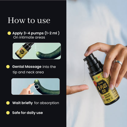 X Plus Gold Oil - Pure Ayurvedic Massage Oil For Men