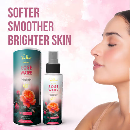 Vaidban Rose Water – Traditionally Distilled in Earthen Pots | Pure Facial & Body Mist | No Artificial Fragrance or Color | 100ml
