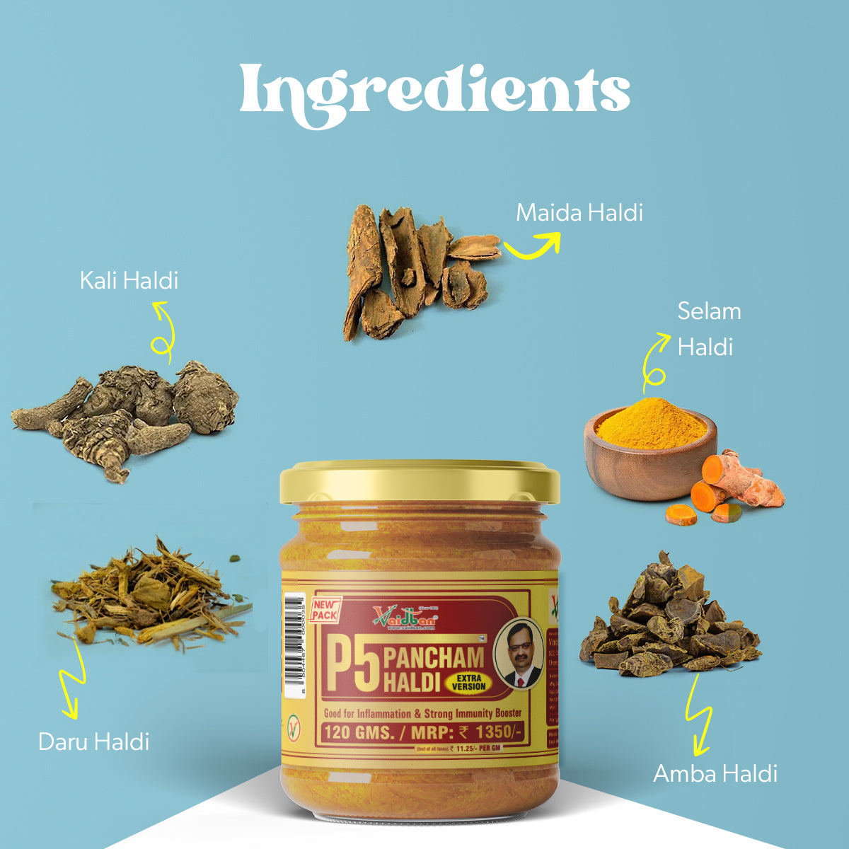 Pancham Haldi - Good for inflammation & Strong immunity booster.