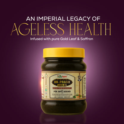 Vaidban XN-Prash Gold – Extra Premium Chyawanprash with Pure Gold Leaf for Anti-Ageing Excellence