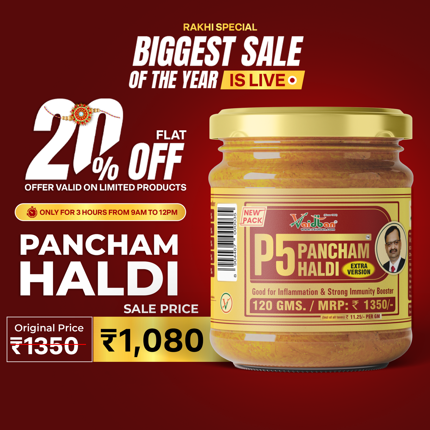 P5 Pancham Haldi - Good for inflammation & Strong immunity booster.
