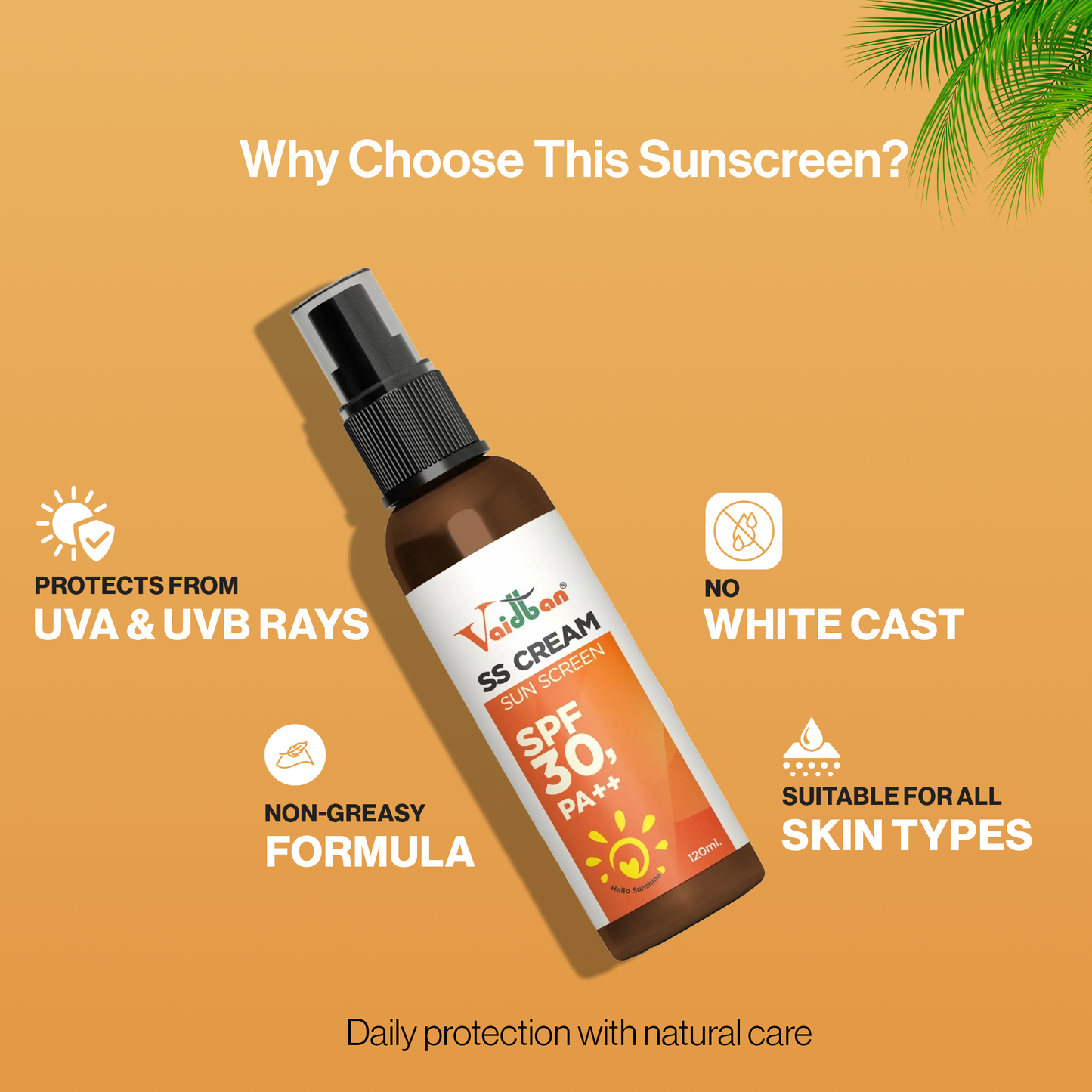 Vaidban SS Cream Sunscreen SPF 30 PA++