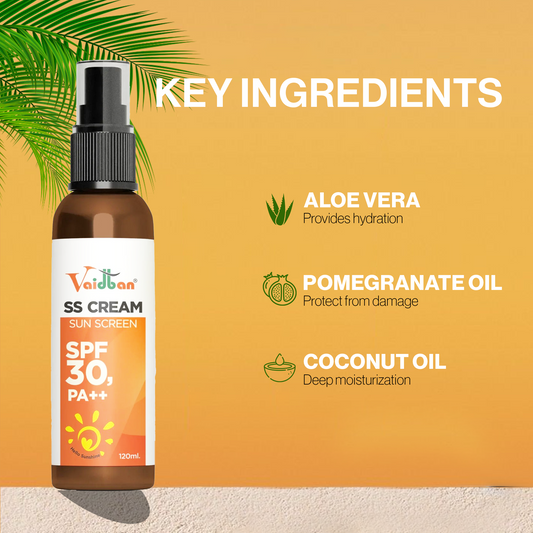Vaidban SS Cream Sunscreen SPF 30 PA++